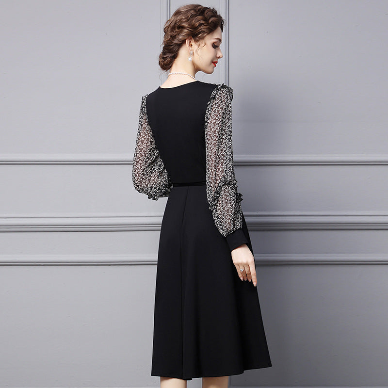 Spring Style Gentle V-Neck Dress