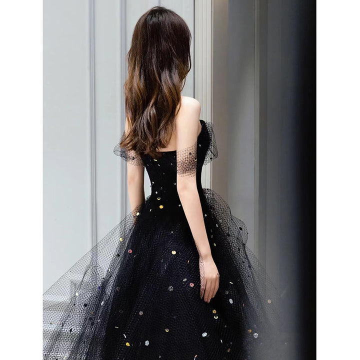 Evening Dress Women Haute Couture Black French - JOcaste