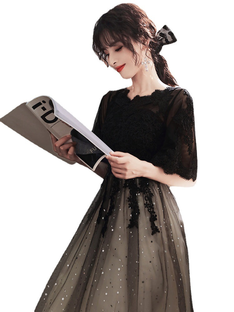 Temperament Covers The Belly And Looks Thin You Can Wear The Host Dress - JOcaste