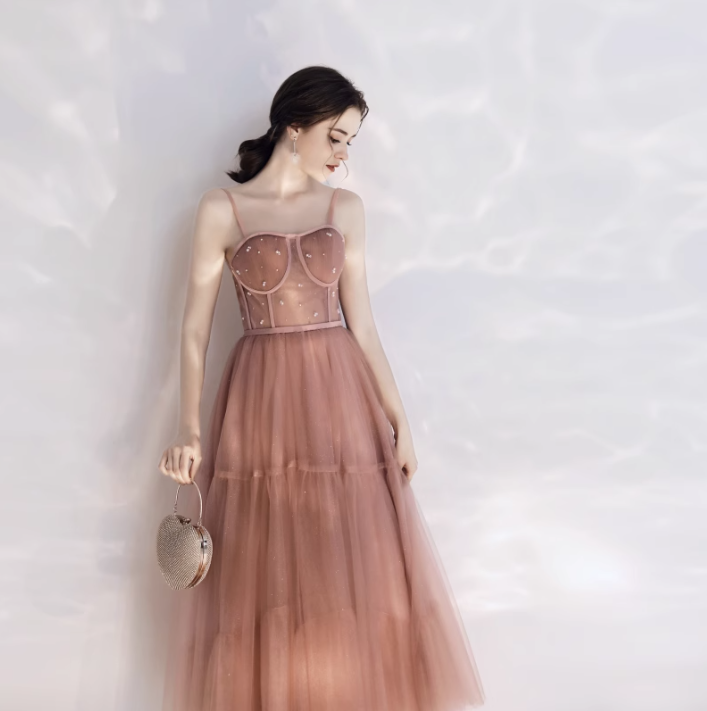 Mid Length Dress For Engagement Birthday Party - JOcaste
