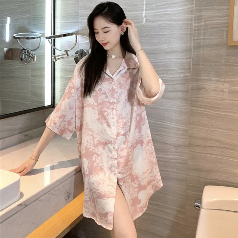 Summer Wild Leopard Print Women's Pajamas