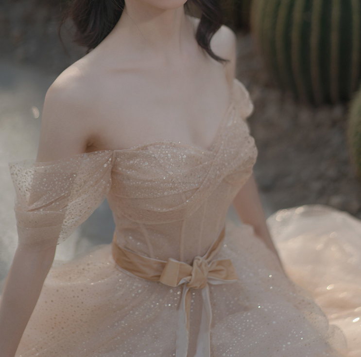 Off Shoulder High End Banquet Evening Dress - JOcaste