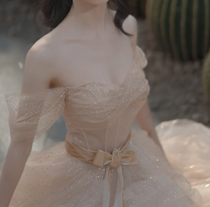 Off Shoulder High End Banquet Evening Dress - JOcaste