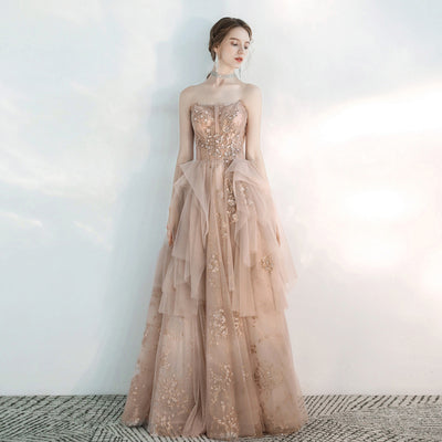 Toast Dress Female Wedding Bridesmaids Breast Wipe Long Skirt Dinner Annual Meeting Host - JOcaste