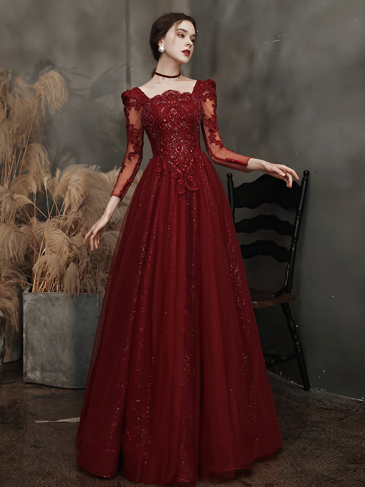 Ladies Temperament Cover Arm Banquet Evening Dress - JOcaste