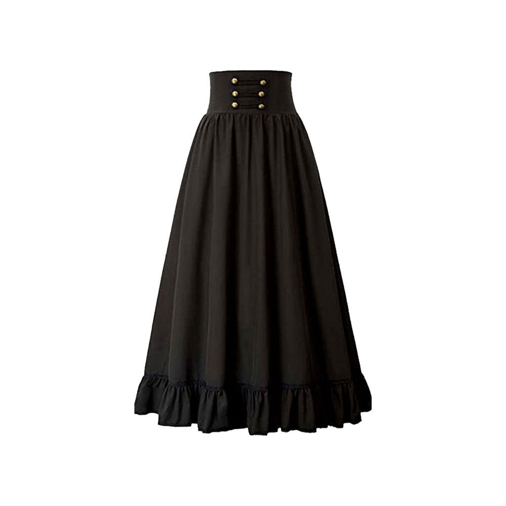 Medieval Solid Versatile Women's Half Dress