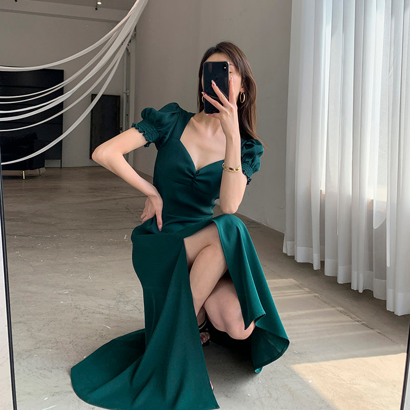 French Hepburn Chiffon Vintage Dress