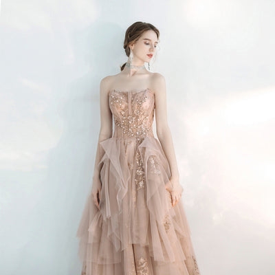 Toast Dress Female Wedding Bridesmaids Breast Wipe Long Skirt Dinner Annual Meeting Host - JOcaste