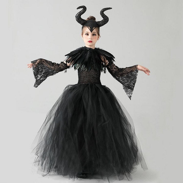 Girl Halloween Costume Witch Dress Dress - JOcaste