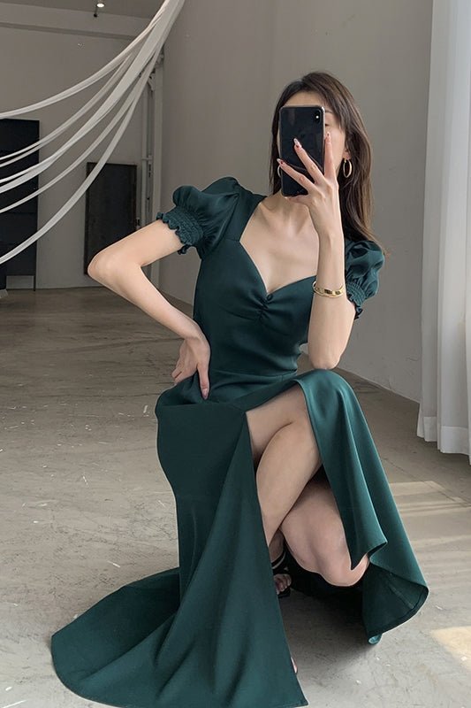 French Hepburn Chiffon Vintage Dress