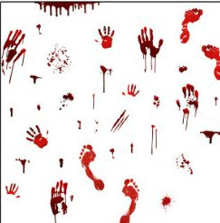 Creative Ghost Hand Halloween Glass Self-paste Wall Sticker