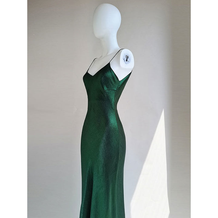 New Mobao Stone Green Mermaid Strap Dress