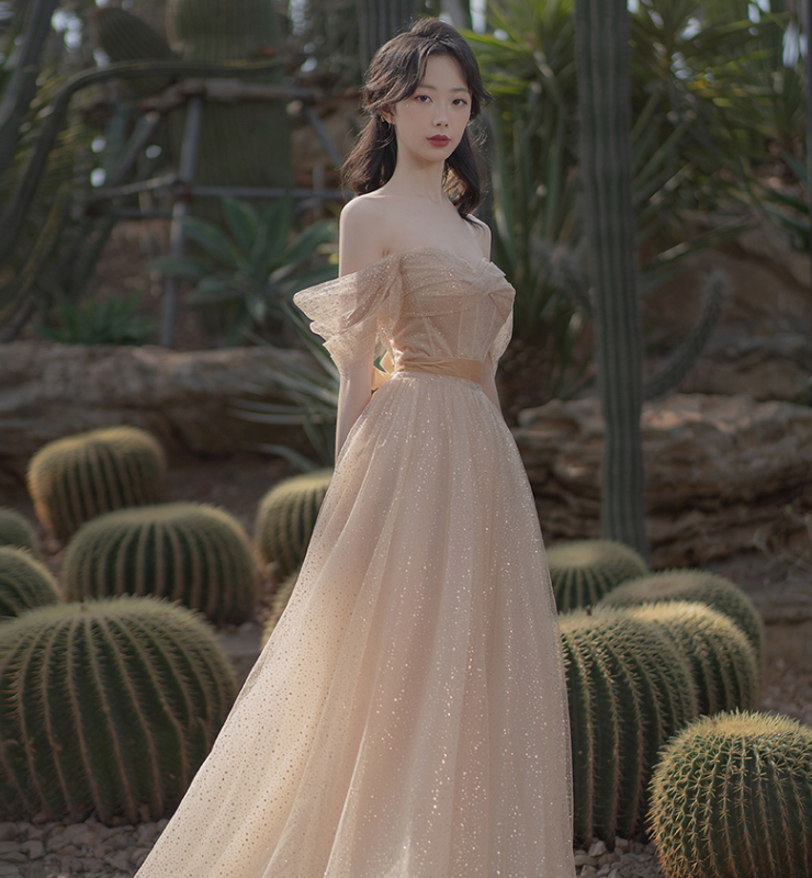 Off Shoulder High End Banquet Evening Dress - JOcaste