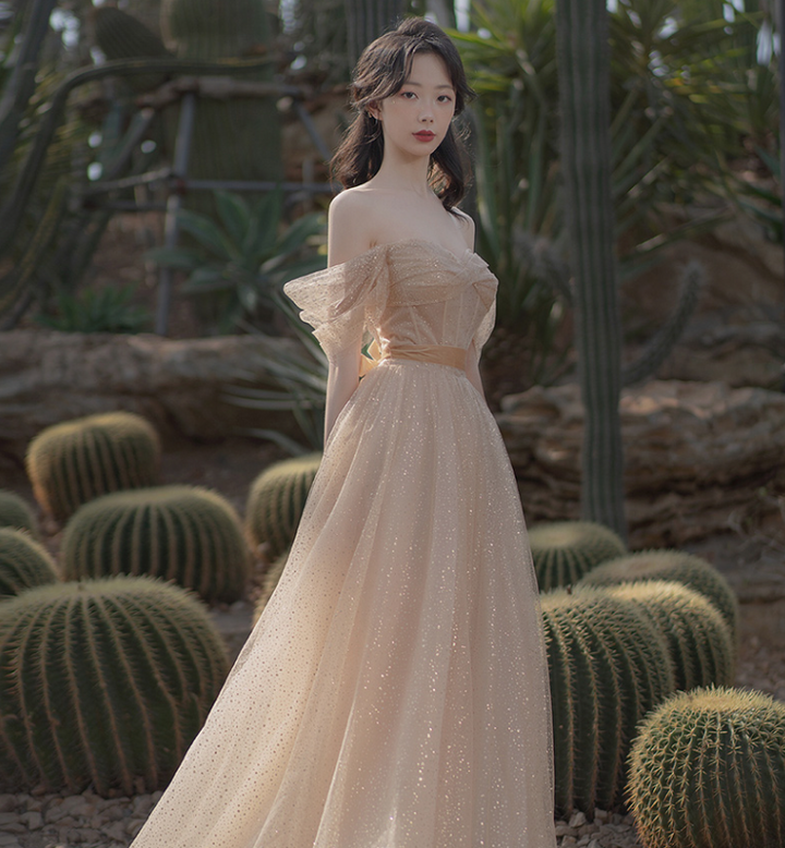 Off Shoulder High End Banquet Evening Dress - JOcaste
