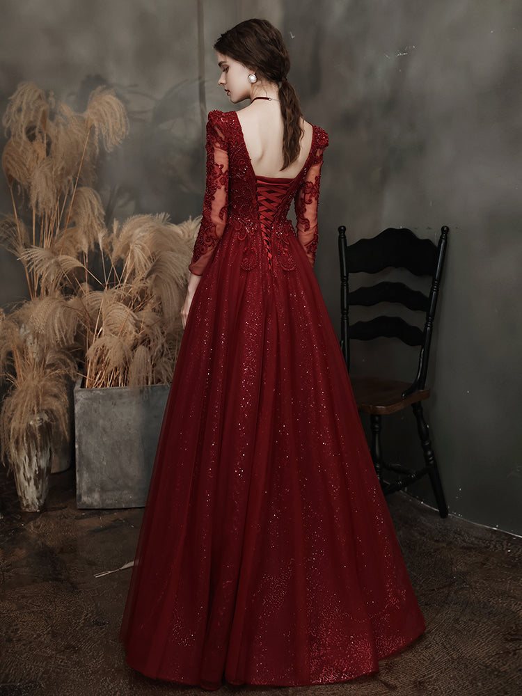 Ladies Temperament Cover Arm Banquet Evening Dress - JOcaste