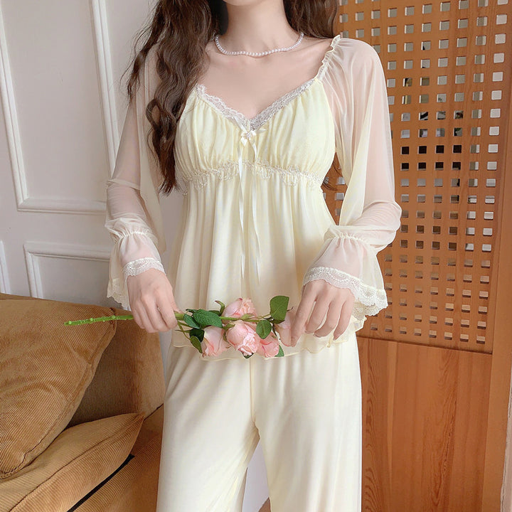 Pure Desire Homewear Pajamas Suit Lace Modal Pajamas Can Be Outside